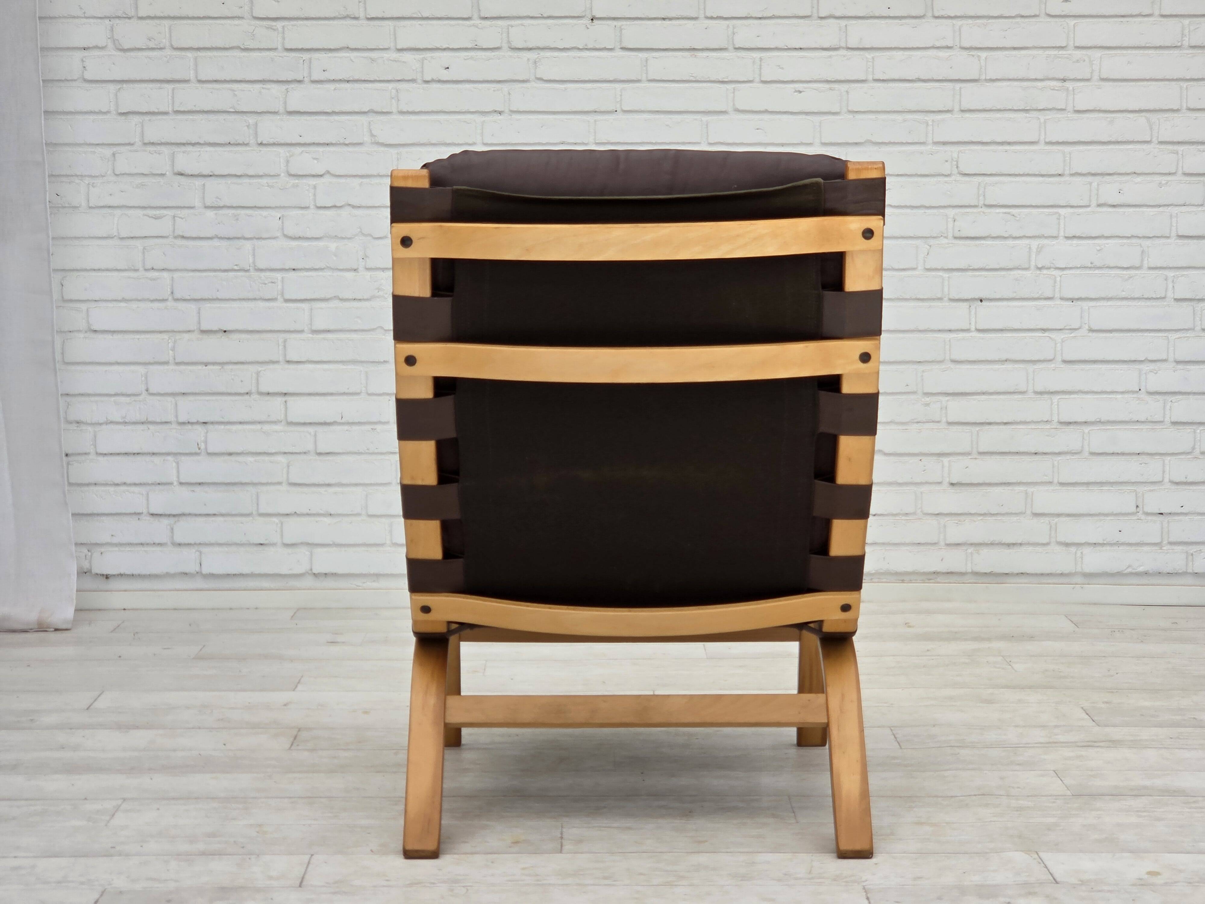 1970s, Danish design by Farstrup, set of 2 armchairs, furniture leather.