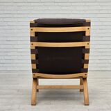 1970s, Danish design by Farstrup, set of 2 armchairs, furniture leather.