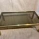 Brass coffee table and smoked glass