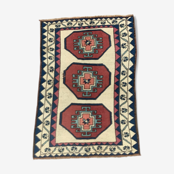 Vieux tapis turc Kazak 129x98 cm tapis tribal