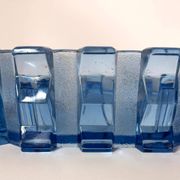 Art Deco Blue Glass Bowl / Centerpiece by Rudolf Schrötter -Inwald, Poland