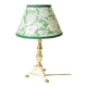 Brass Floor Lamp - Green Liberty Flower Shade
