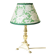 Brass Floor Lamp - Green Liberty Flower Shade
