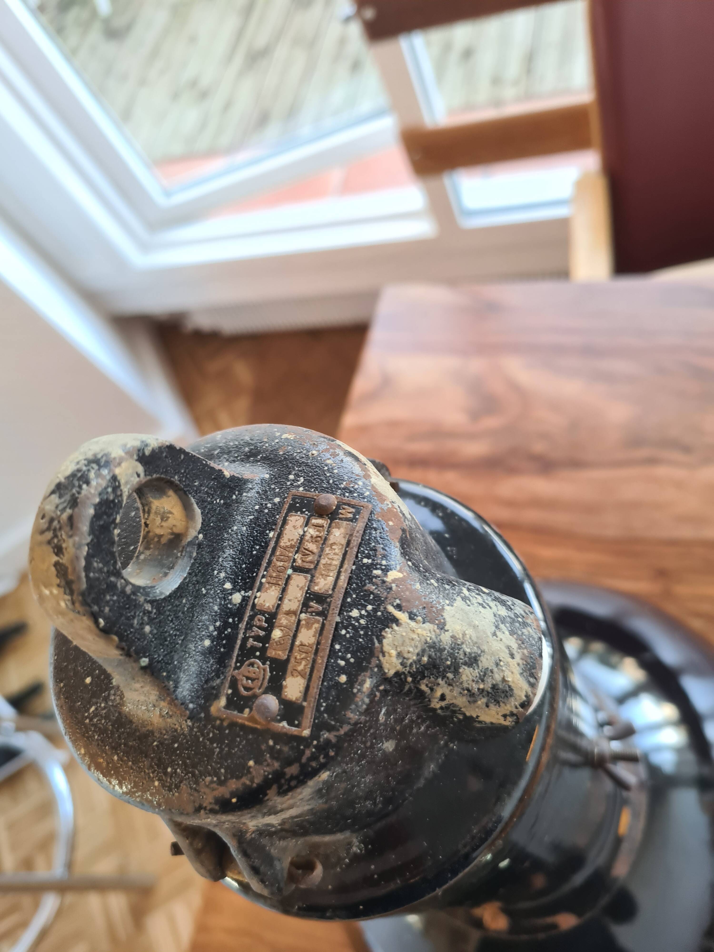 Czechoslovakian black industrial lamp from the 40s/50s called Bauhausde