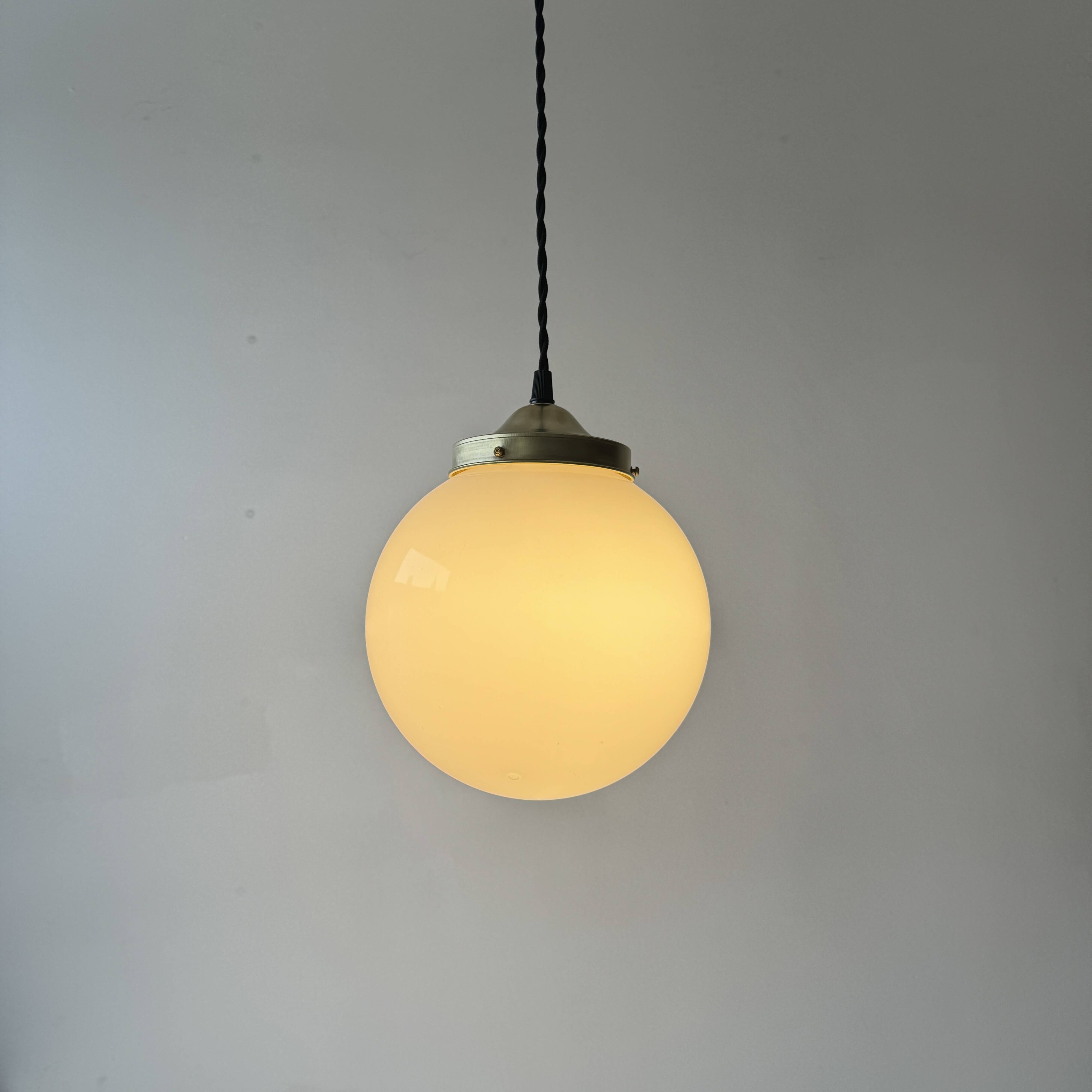 Old round opaline pendant pendant 18 cm vintage