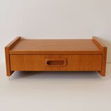 Scandinavian teak bedside table or wall console 1960
