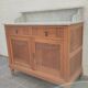 Art Deco oak and marble sideboard