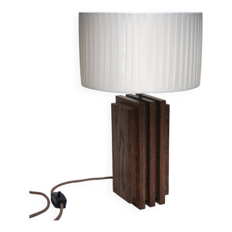 Solid oak lamp