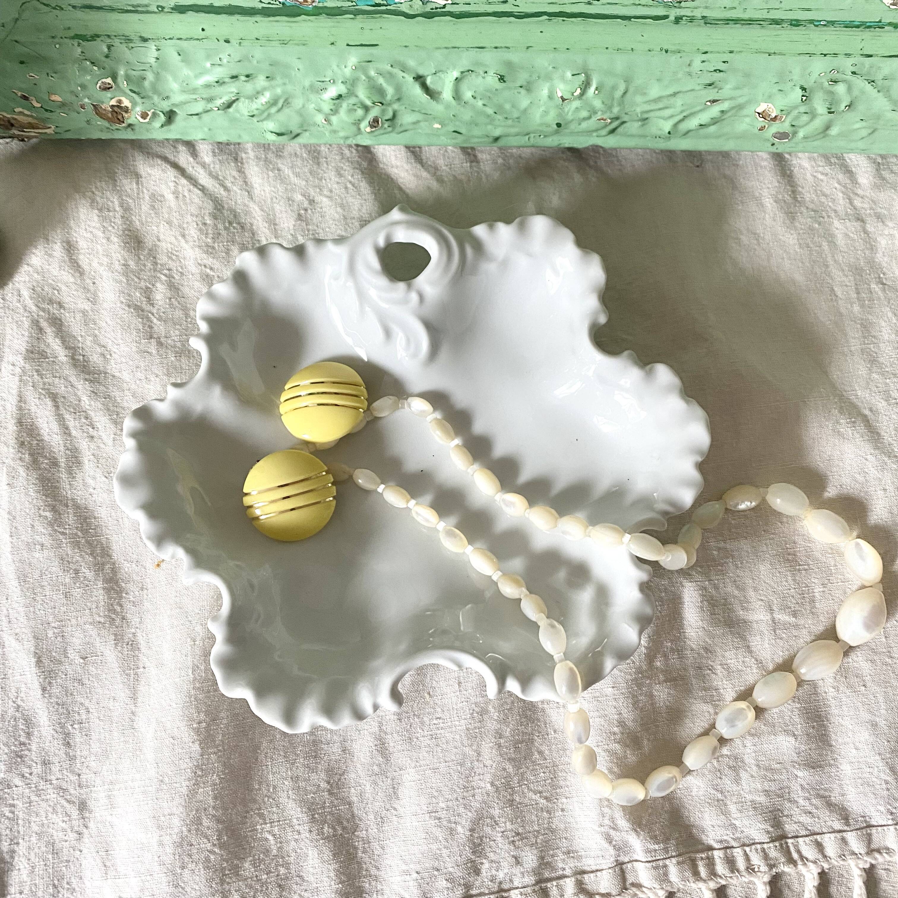 Limoges porcelain leaf dish or pocket emptier