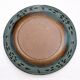 Very large handcrafted openwork stoneware dish Ø 36 cm – Turquoise blue glaze
