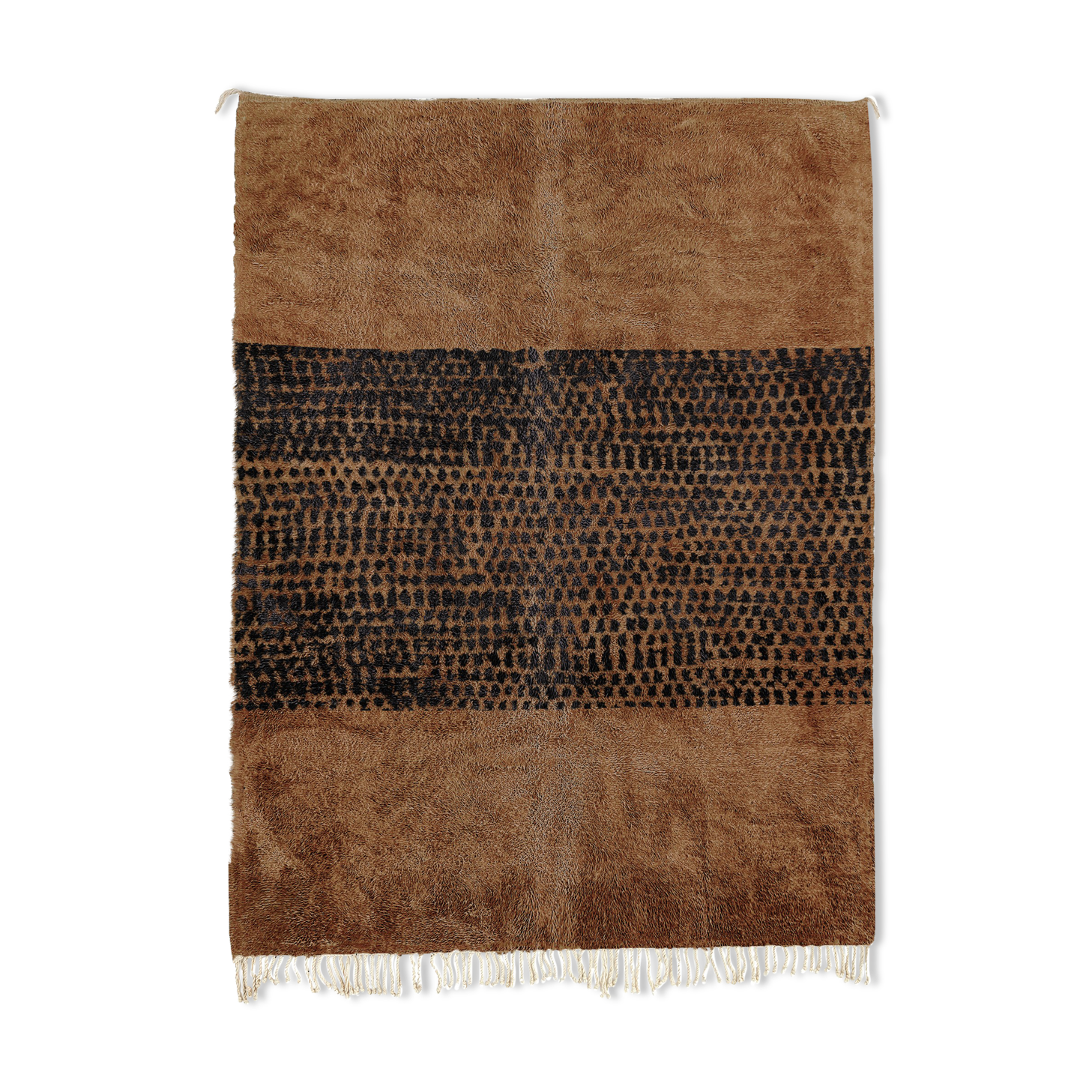 Brown modern Moroccan rug