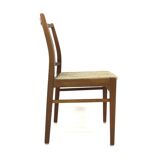 Set of 4 Scandinavian beech chairs, Sweden, 1960