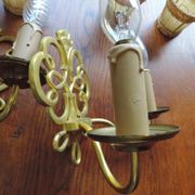 Paire d'appliques 1970 en laiton