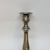 Bougeoir ancien en métal argenté