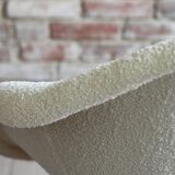 Mid Century Modern Lounge Chair, Czech Republic, 1950s, French Boucle Fabric