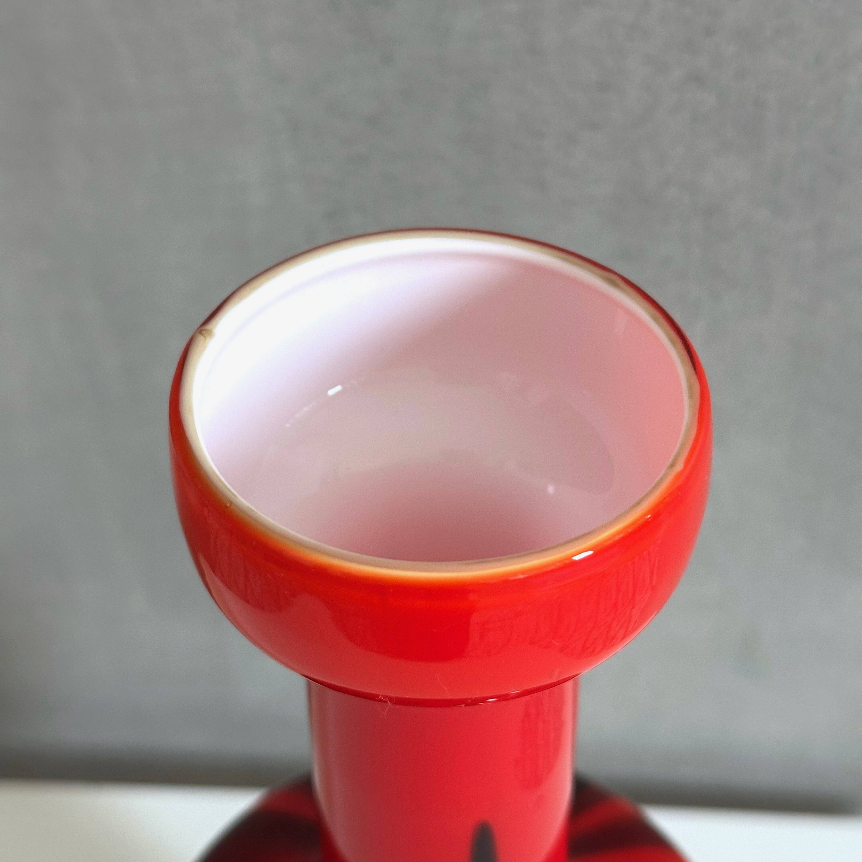 Opaline Florence vase, Pop Art, made in Italy, 1970's