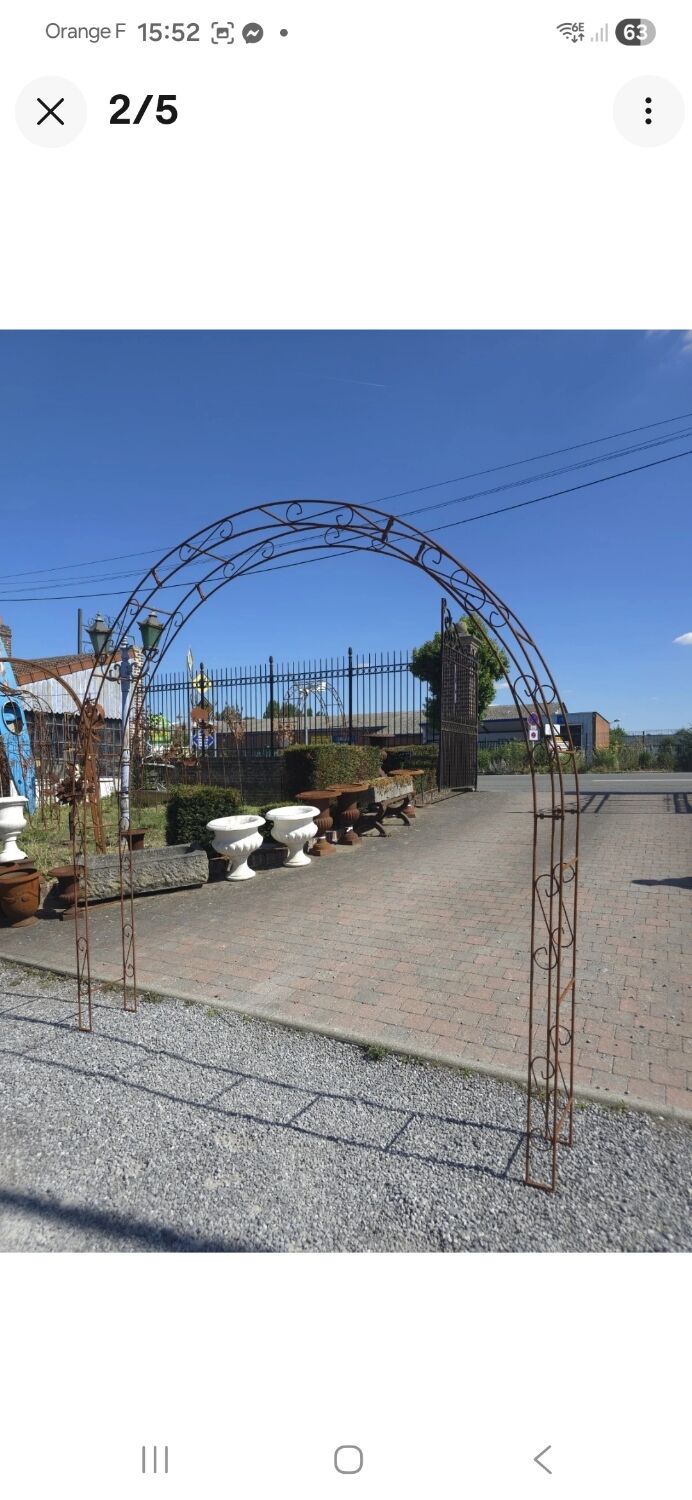 Wrought iron garden arch