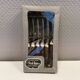 Six delicious stainless steel steak knives with bone handles, from Japan