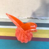 Ancien pichet Murano en verre soufflé rose avec une anse vintage