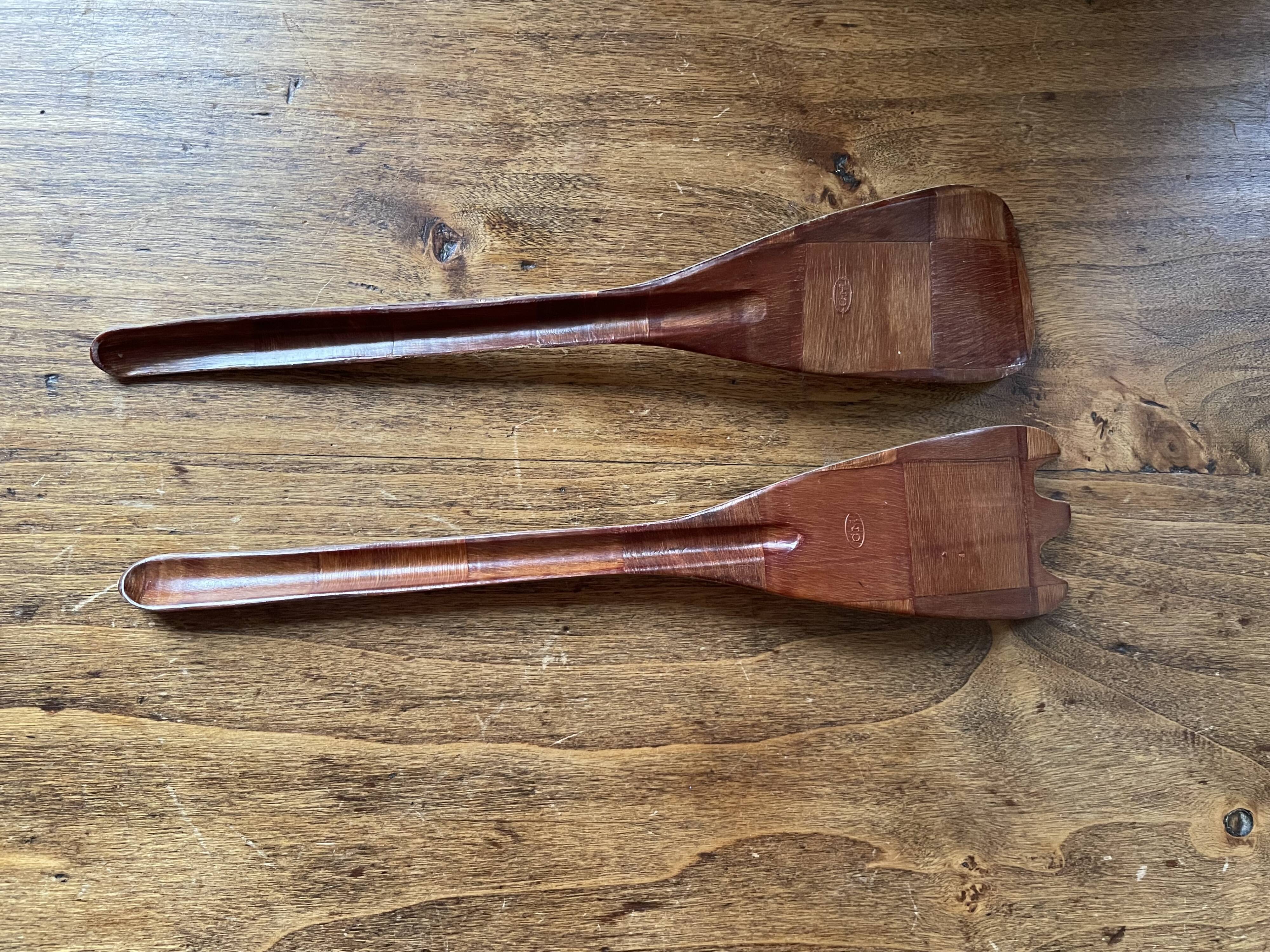 Wooden salad servers - vintage
