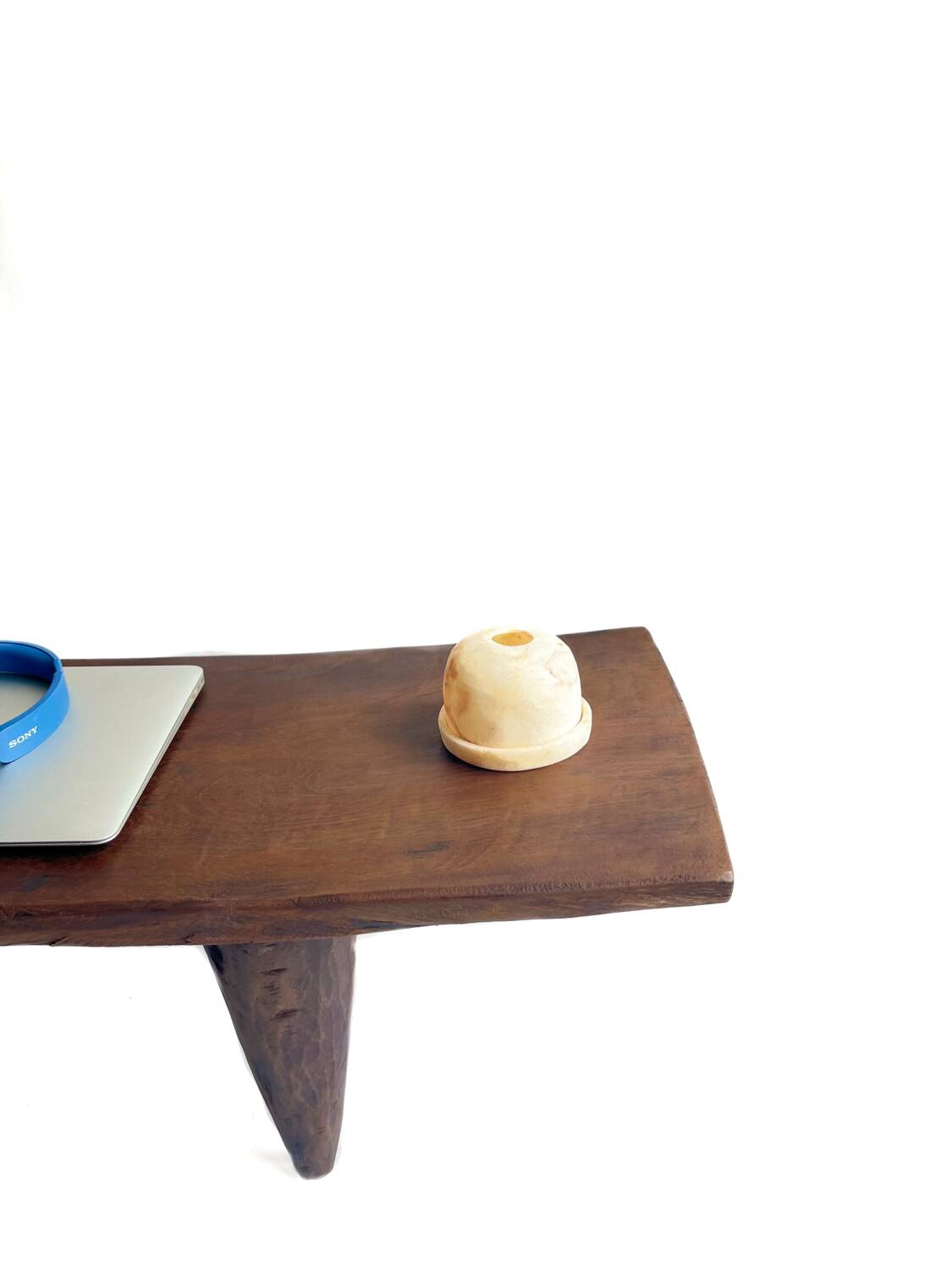 Senoufo vintage slim coffee table l: 110cm – handmade solid wood bench