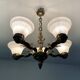 Bronze neoclassical chandelier with 6 lights