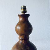 Turned wooden lamp base
