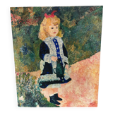 Oil on canvas depicting the girl with the watering can