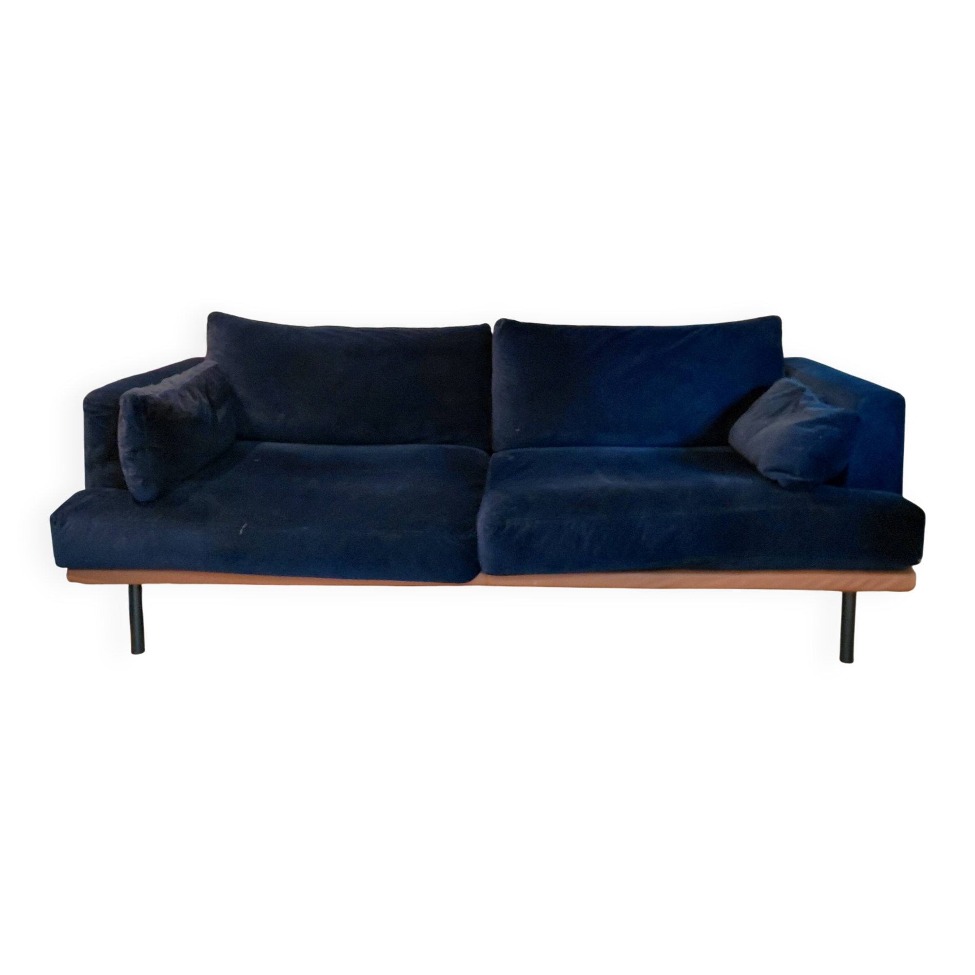Blue velvet sofa Baci Habitat 3-seater