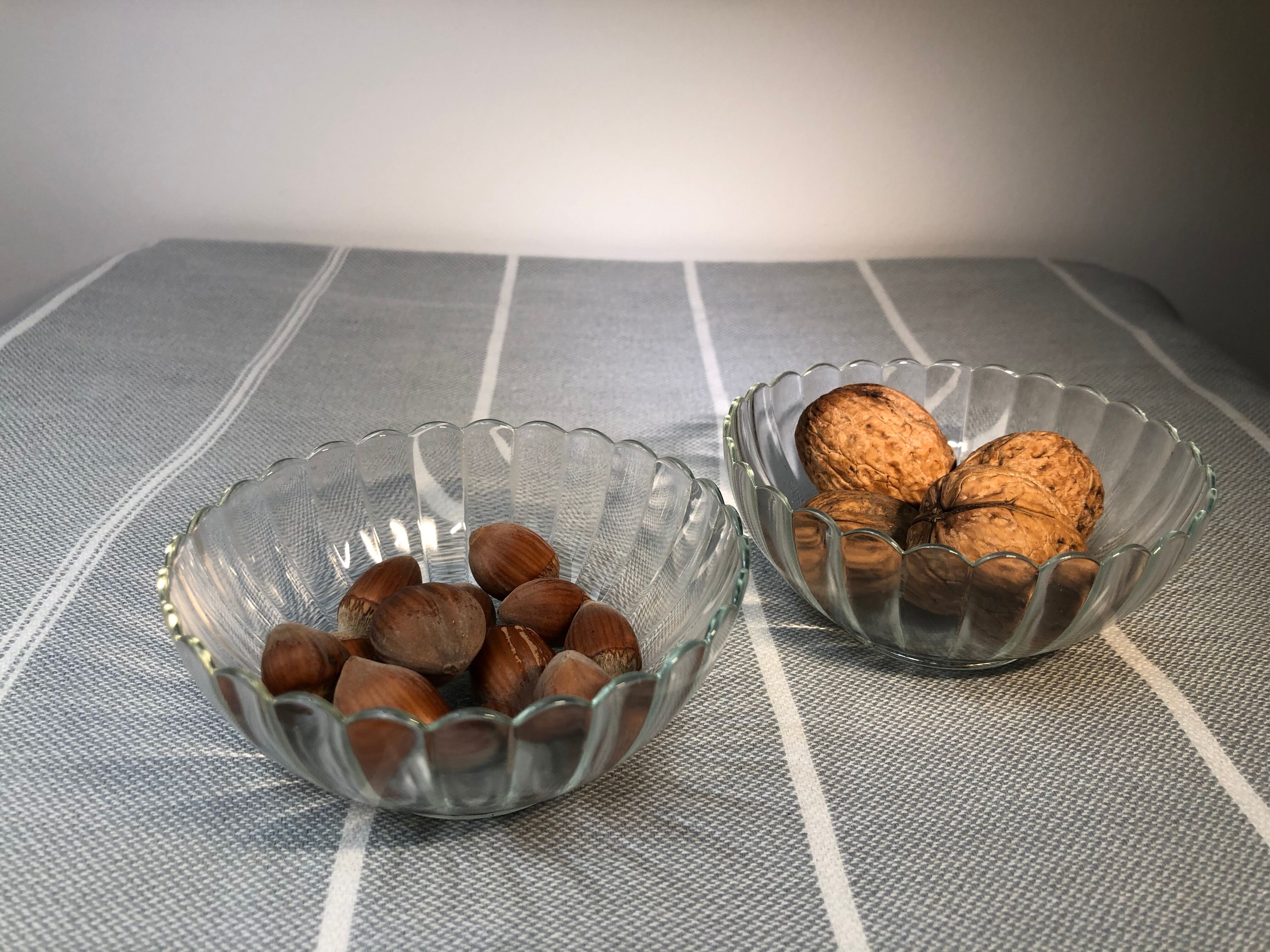 Vintage cups in transparent glass