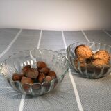 Vintage cups in transparent glass