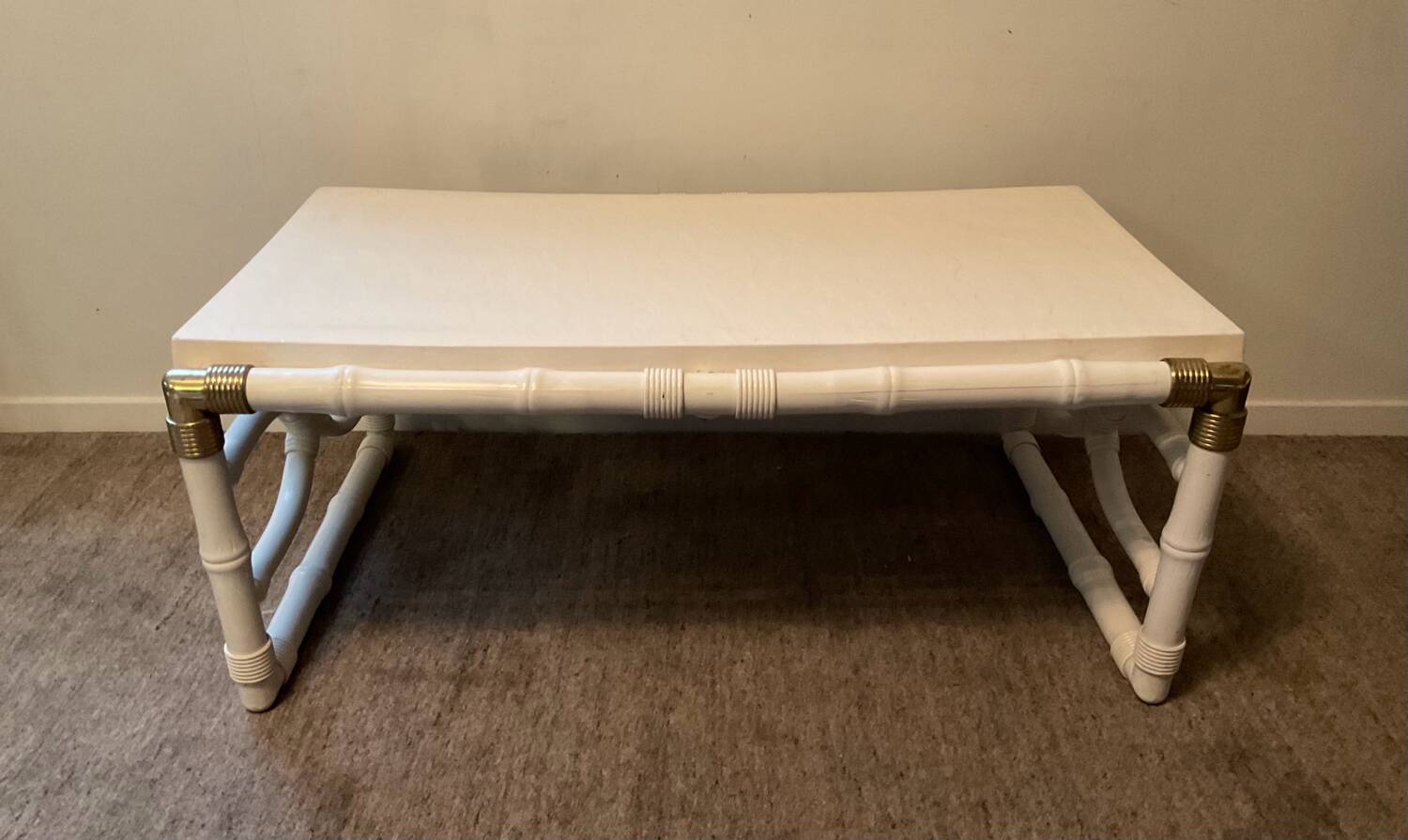 1970s "Kettal" Bamboo Coffee Table in Fiberglass
