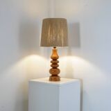 Wooden lamp with rope shade 1970