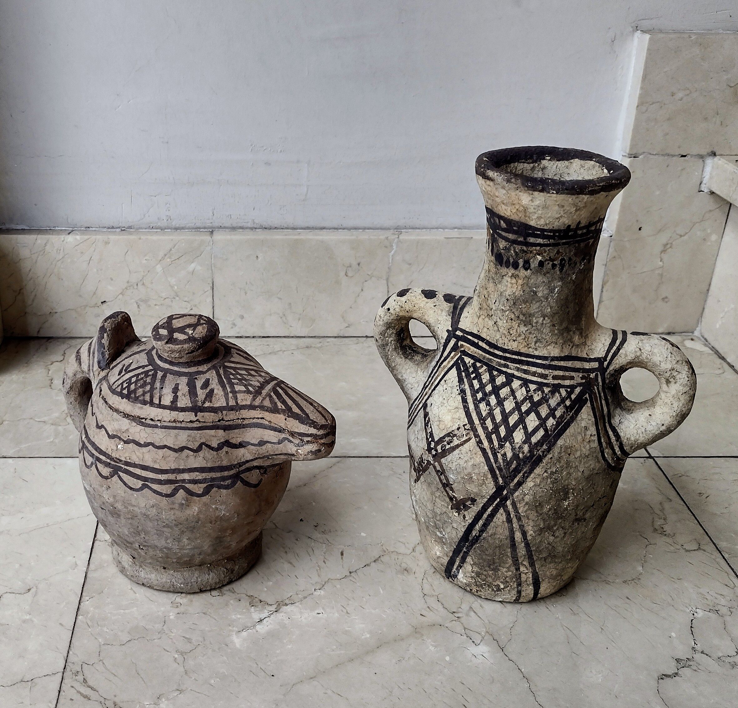 Berber earthenwear milk jug