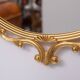 Brass Classic medallion shaped wall Mirror 1970s