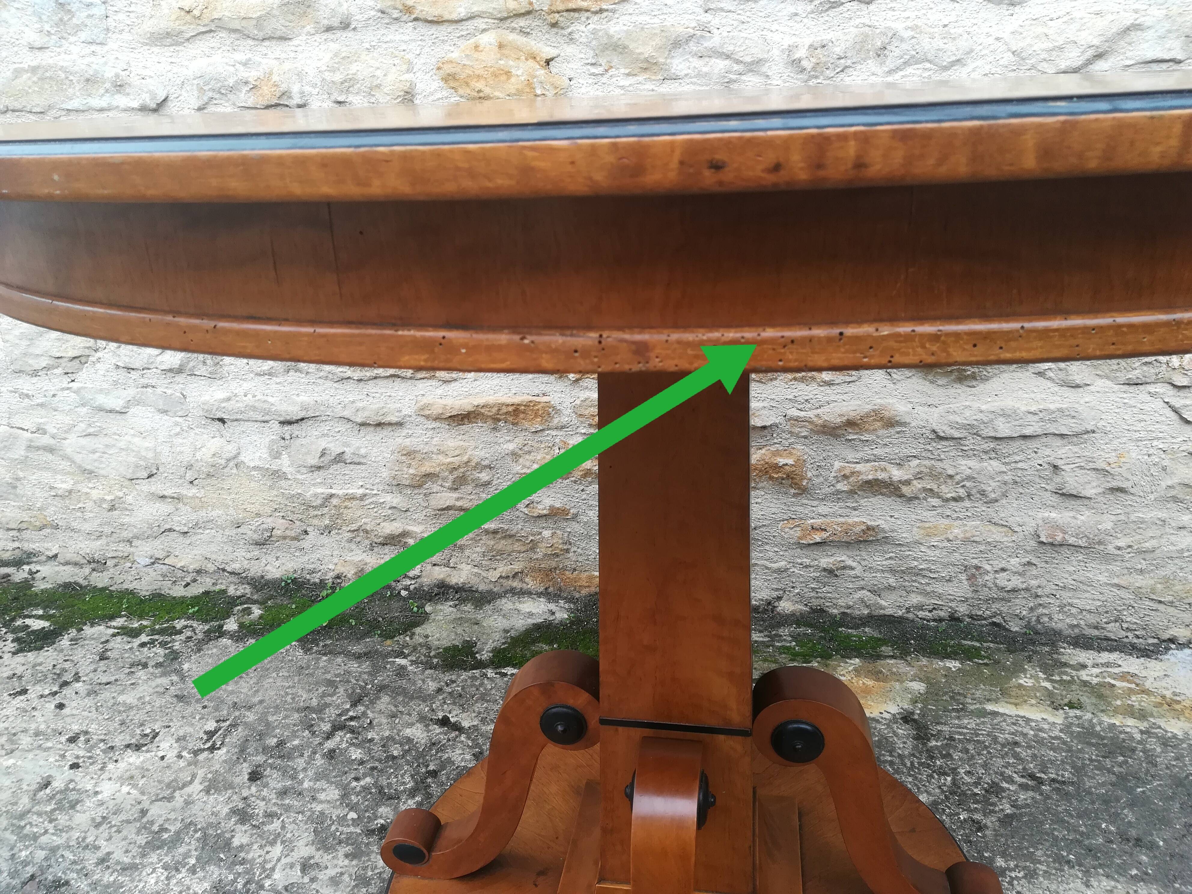 Oval pedestal table