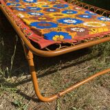 Vintage and new 70s sun lounger