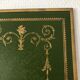 Mirror green triptych of bladder 24x56cm vintage 1900