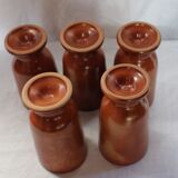 Set of 5 Mazagrans in glazed sandstone