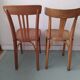 Pair of wooden bistro chairs