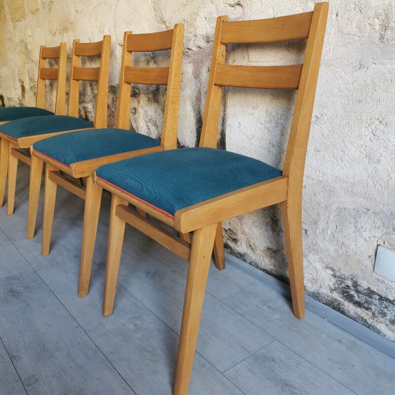 Series of 4 chairs 50s