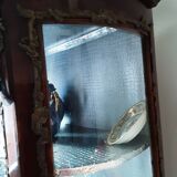 Display case with curved front, Louis XV period, mid-20th century, signed Martin
