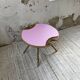 Vintage pink rattan coffee table
