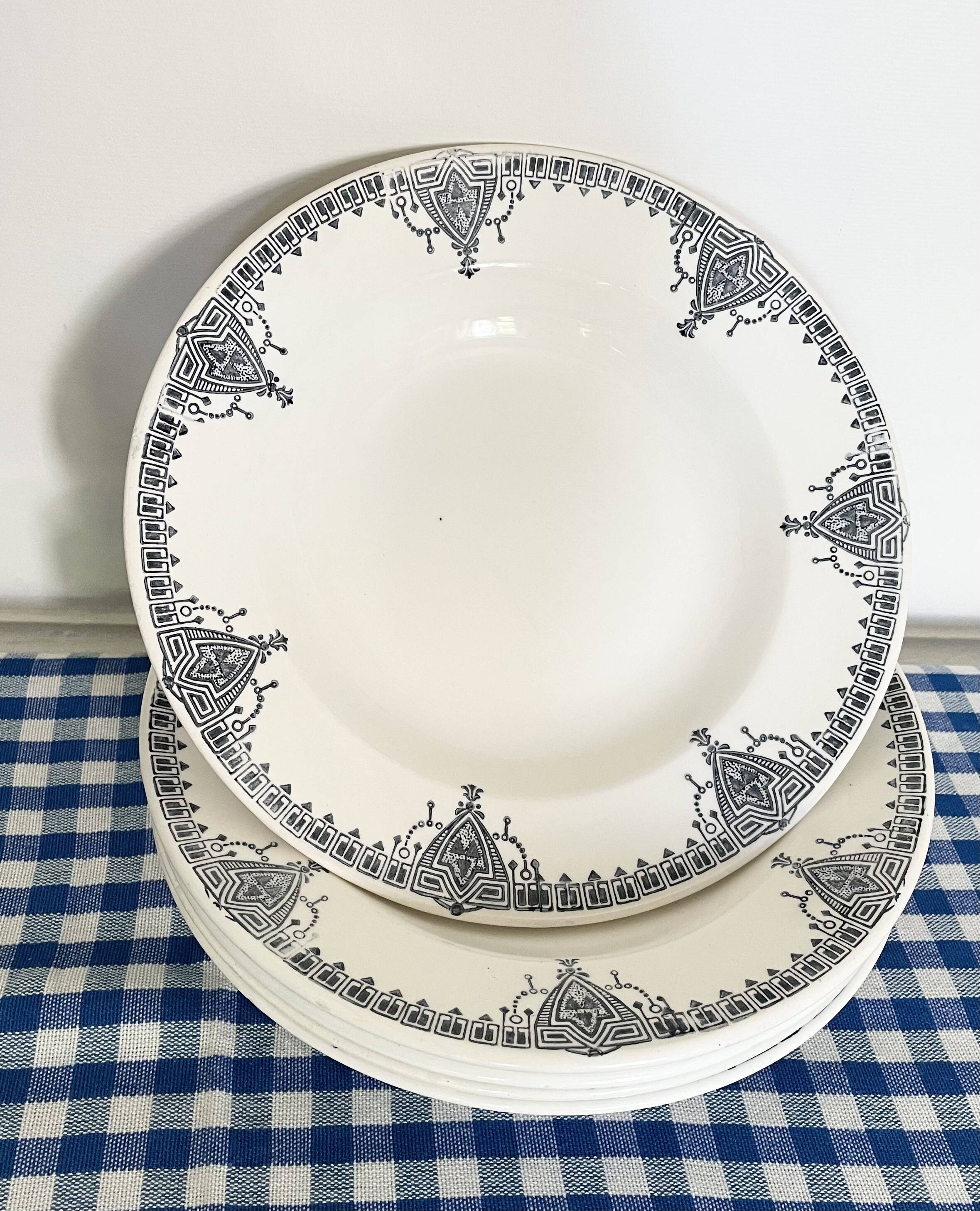 Saint-Jean Varage ironstone soup plates