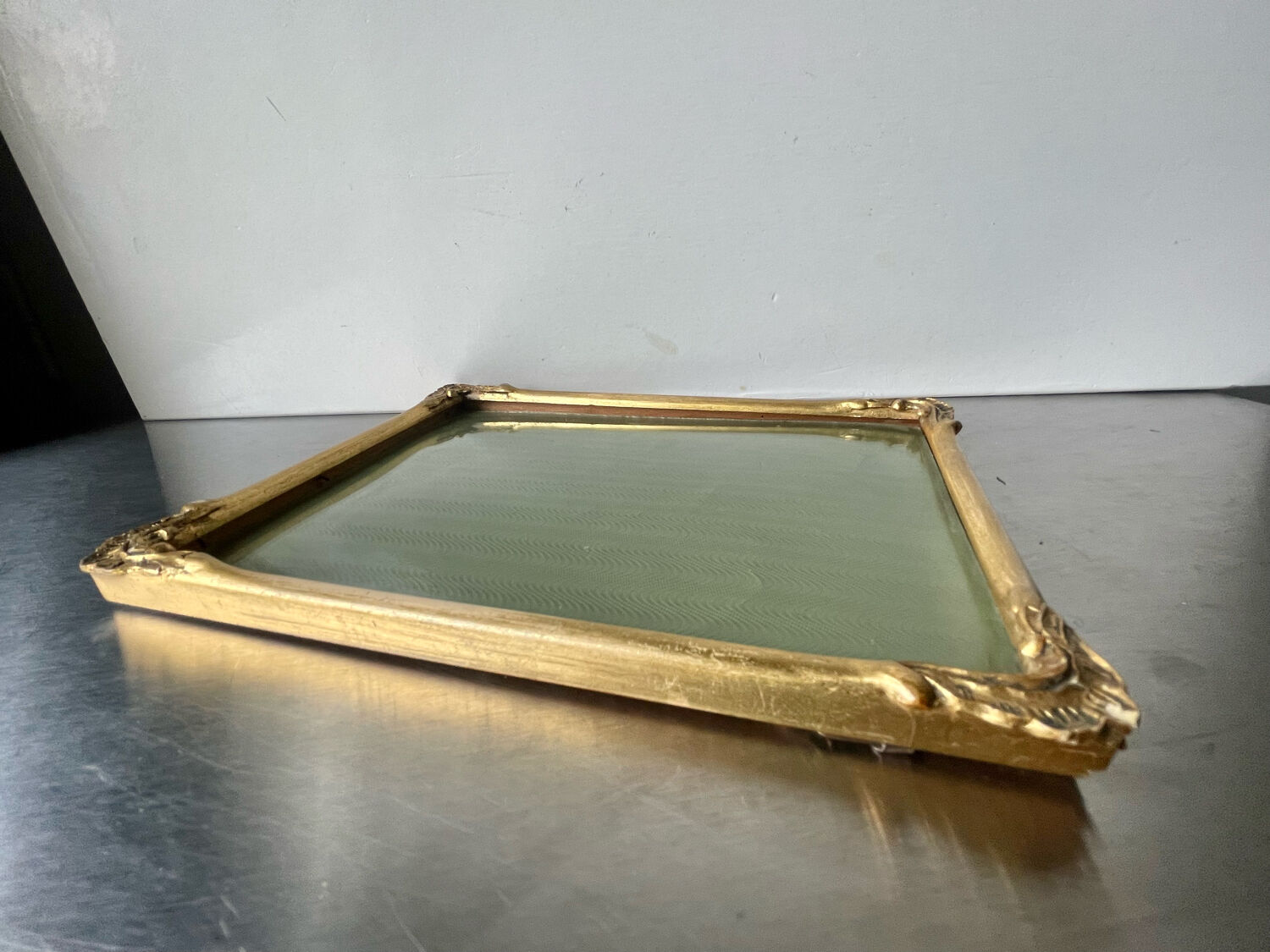 Antique art nouveau gilded picture frame
