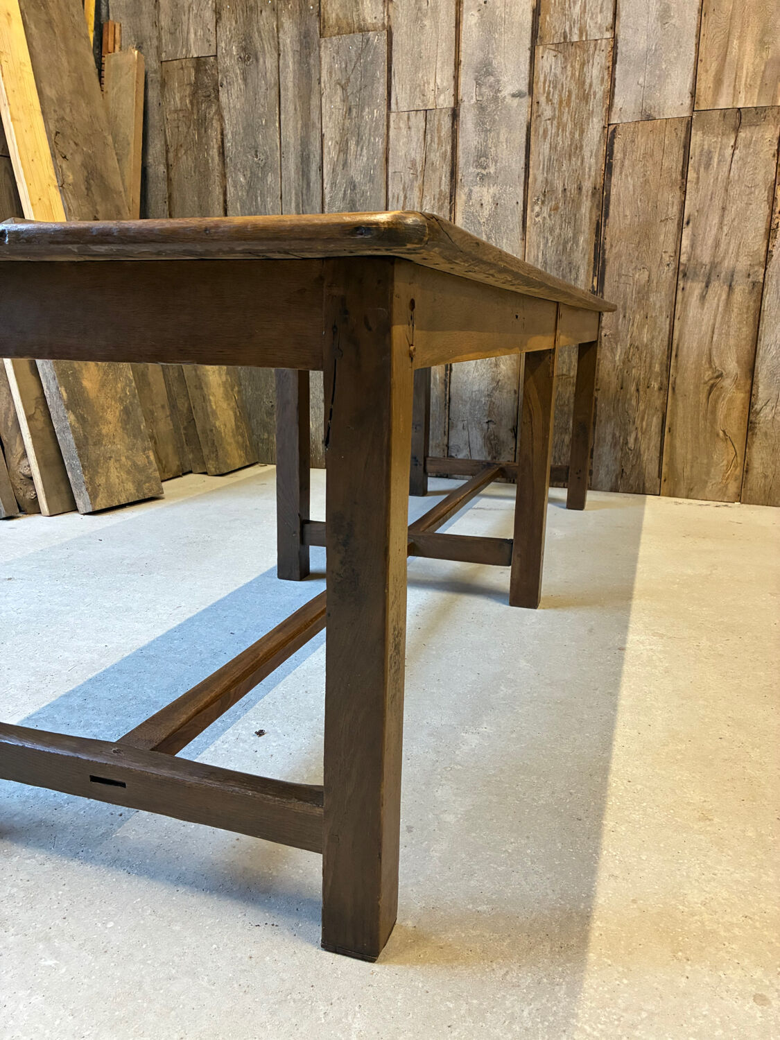 Table de ferme XXL 6 pieds en chêne massif