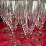Flutes à champagne cristal taillées main