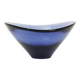 Handcrafted blue glass fruit bowl by Per Lütken for Holmegaard, 1950s