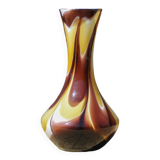 Italian opaline vase, flower pot, flower vase, blown glass, retro, interior decoration