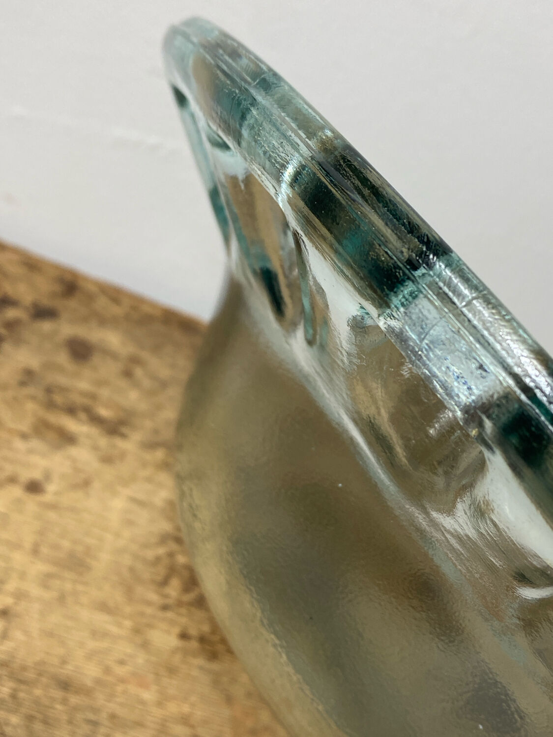 Blown glass salad bowl